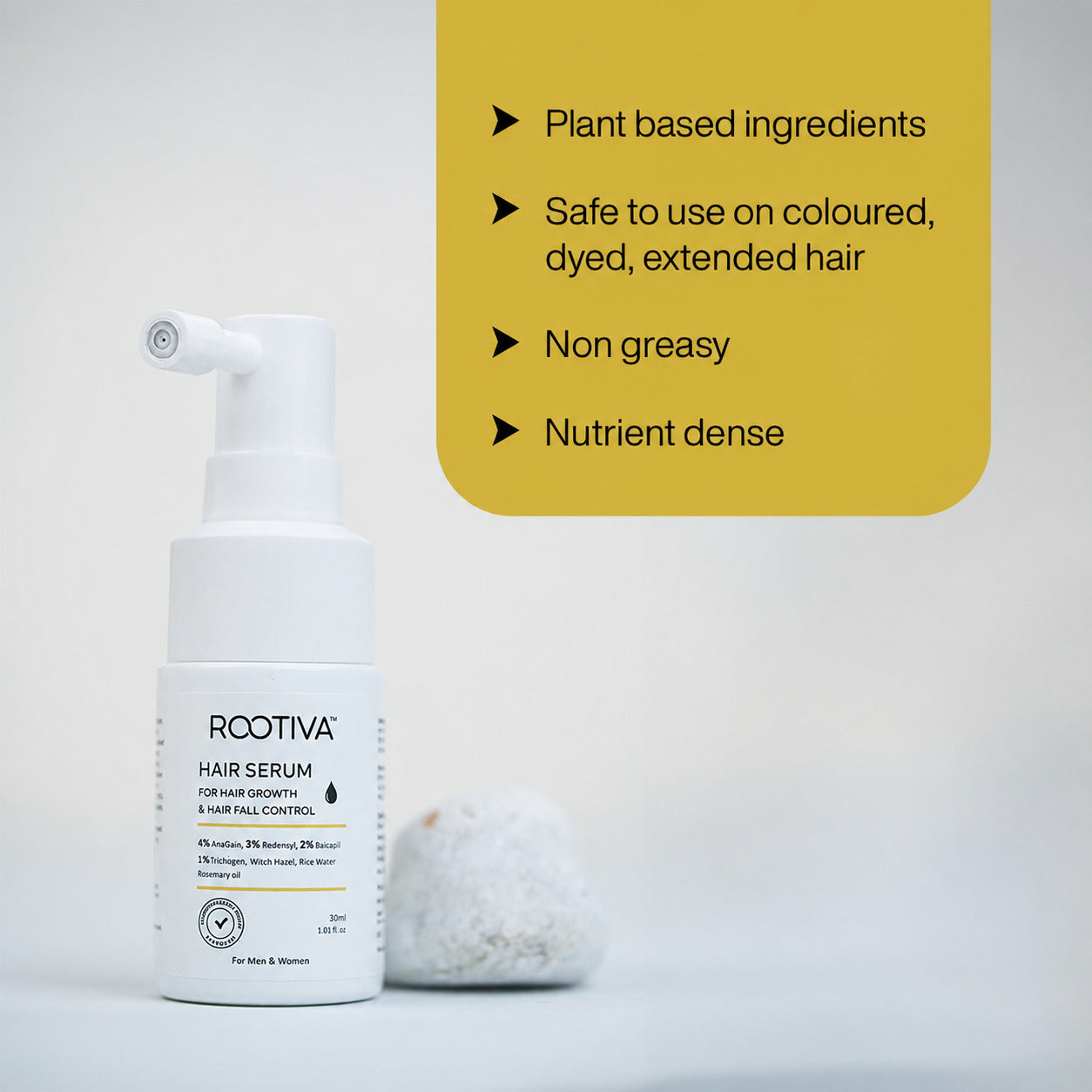 Rootiva Hair Growth Serum Spray With Anagain, Redensyl,  Baicapil
